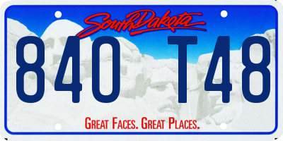 SD license plate 84OT48