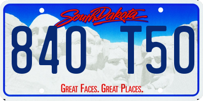 SD license plate 84OT50