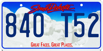SD license plate 84OT52