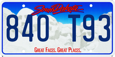 SD license plate 84OT93