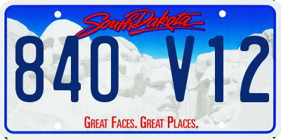 SD license plate 84OV12