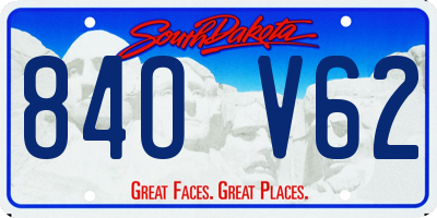 SD license plate 84OV62