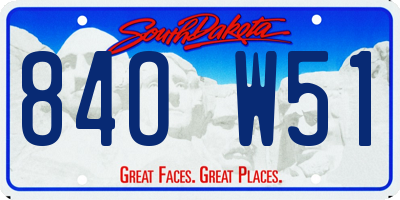 SD license plate 84OW51
