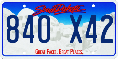 SD license plate 84OX42