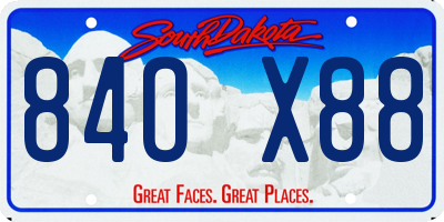 SD license plate 84OX88