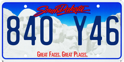 SD license plate 84OY46