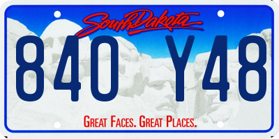 SD license plate 84OY48