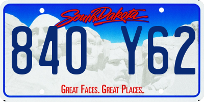 SD license plate 84OY62