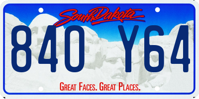 SD license plate 84OY64