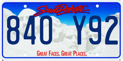 SD license plate 84OY92
