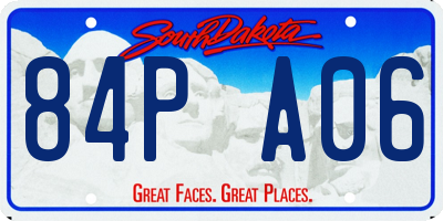 SD license plate 84PA06