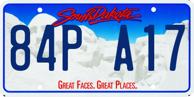 SD license plate 84PA17