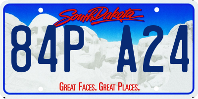 SD license plate 84PA24