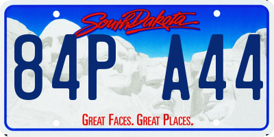 SD license plate 84PA44