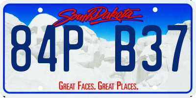 SD license plate 84PB37