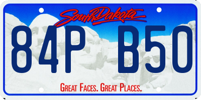 SD license plate 84PB50