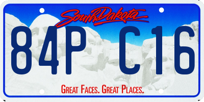 SD license plate 84PC16