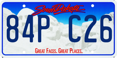 SD license plate 84PC26
