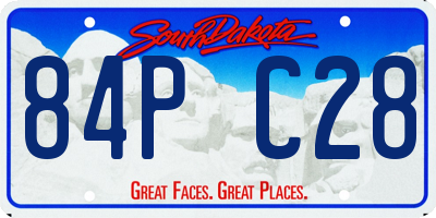 SD license plate 84PC28