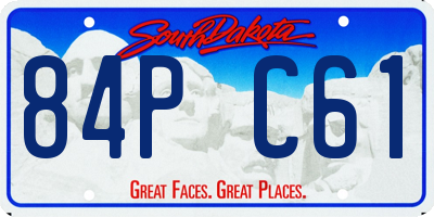 SD license plate 84PC61