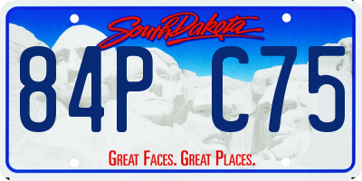 SD license plate 84PC75