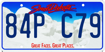 SD license plate 84PC79