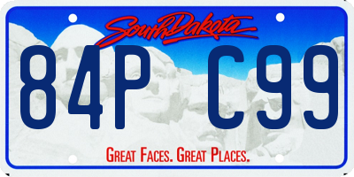 SD license plate 84PC99