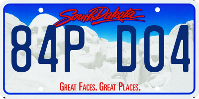 SD license plate 84PD04