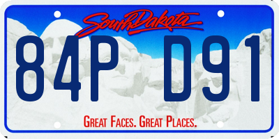 SD license plate 84PD91