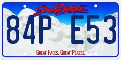 SD license plate 84PE53
