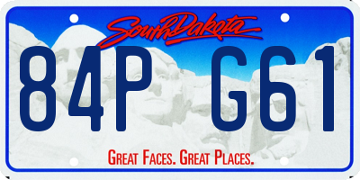 SD license plate 84PG61