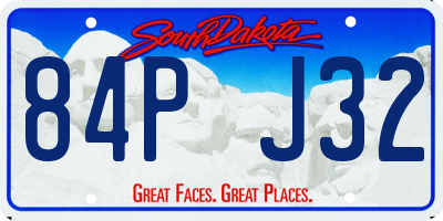 SD license plate 84PJ32