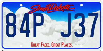 SD license plate 84PJ37
