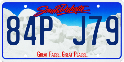 SD license plate 84PJ79