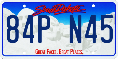 SD license plate 84PN45