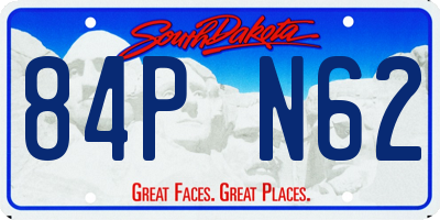 SD license plate 84PN62