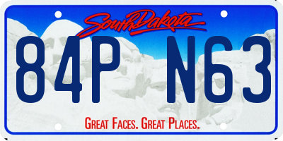 SD license plate 84PN63