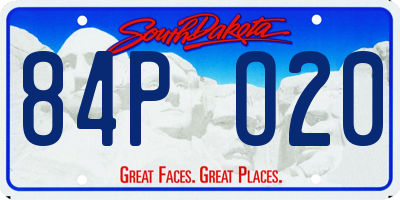 SD license plate 84PO20