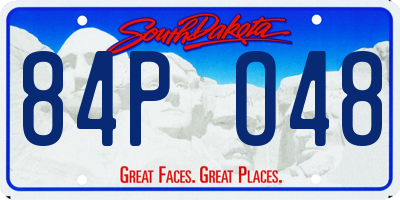 SD license plate 84PO48