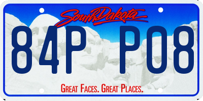 SD license plate 84PP08