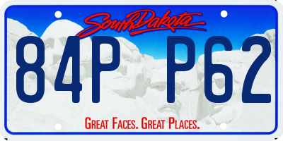 SD license plate 84PP62