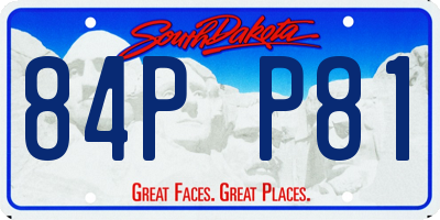 SD license plate 84PP81