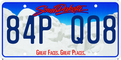 SD license plate 84PQ08
