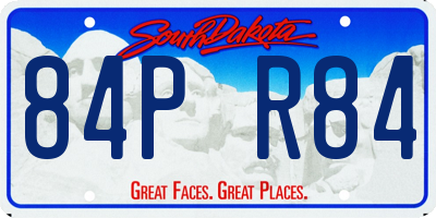 SD license plate 84PR84