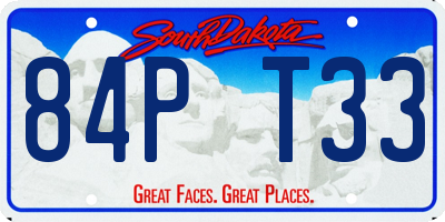 SD license plate 84PT33