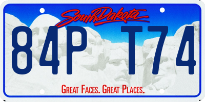 SD license plate 84PT74