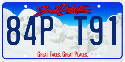 SD license plate 84PT91