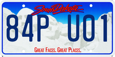SD license plate 84PU01