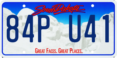 SD license plate 84PU41