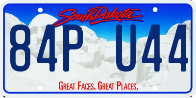 SD license plate 84PU44